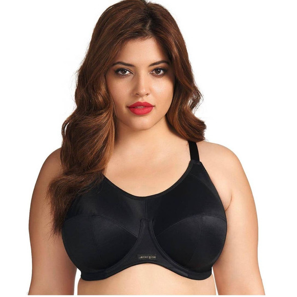 Elomi Other - Elomi Energise Full Figure Underwire Sport Bra, Size 38E, Black